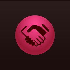 Obraz premium Hand Shake - Sticker