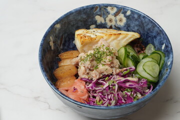 Seafood rice bowl