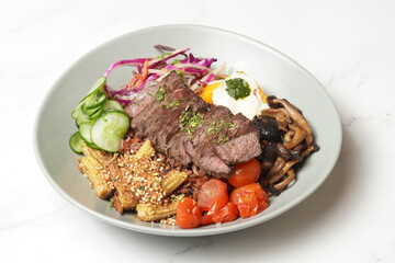 Beef rice bowl