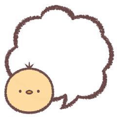 ヒヨコとフキダシ © kino