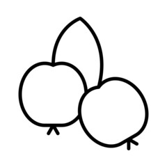 Blackcurrant Vector Line Icon Design