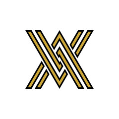 Letter A and V ambigram logo