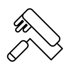 Paint Roller Vector Line Icon Design
