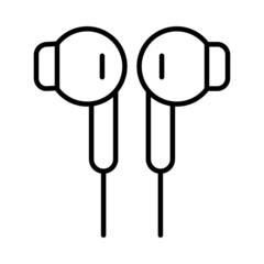 Earphone Vector line Icon Design