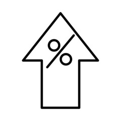 Percent Vector Line Icon Design