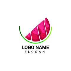 Watermelon Logo Design Vector Art