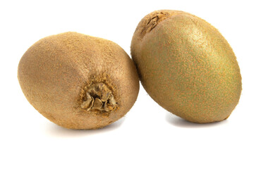 Kiwi fruit close up, fruit isolated on white background.