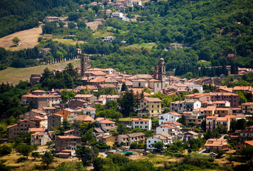 Italia, Toscana, provincia di Grosseto, Monte Amiata, il paese di Castel del Piano.