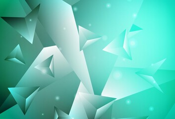 Light Green vector low poly background.