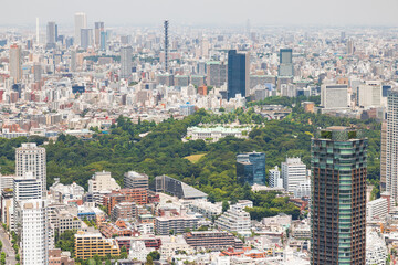 Obraz premium 六本木から見た赤坂離宮、四谷方面の風景