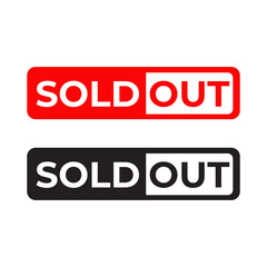 Sold out symbol logo design template