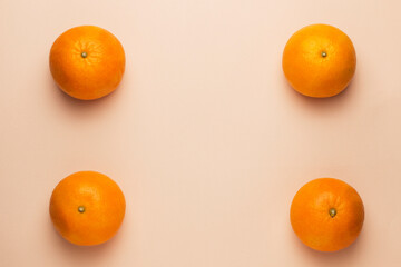 oranges on a white background