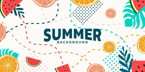 abstract background designs - hello summer, summer sale, social media promotional content. Vector illustration
