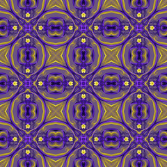 Seamless abstract geometric floral monochrome surface pattern