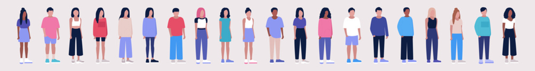 Obraz premium people standing together