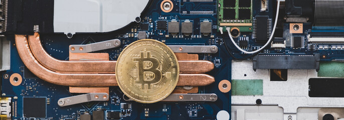 gold btc coin mining cryptocurrencies between computer circuits.