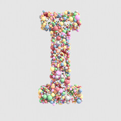 Colorful Sweet Letter Concept