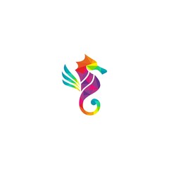 Obraz premium seahorse, icon, design, concept, icon, background template, vector