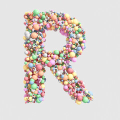 Colorful Sweet Letter Concept