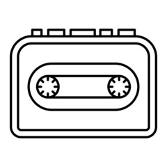 Vector Walkman Outline Icon Design