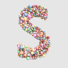 Colorful Sweet Letter Concept