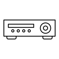 Vector Cd Player Outline Icon Design