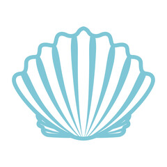 Seashell line art icon - scallop
