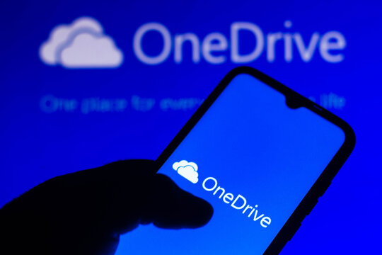July 27, 2021, Brazil. In this photo illustration the Microsoft OneDrive logo seen displayed on a smartphone.