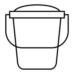  Vector Sand Bucket Outline Icon Design