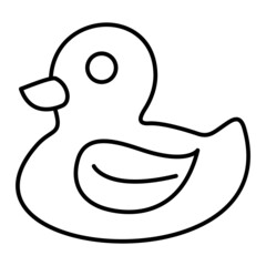 Vector Toy Duck Outline Icon Design