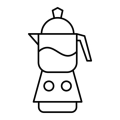 Vector Coffee Maker Outline Icon Design