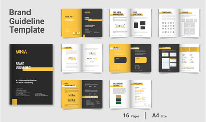 Brand Guidelines template Brand Guideline Brand Manual Template Brand Style Guidelines Branding guideline