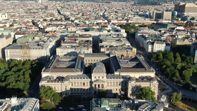 Aerial view of Vienna University, Austria, Europe
