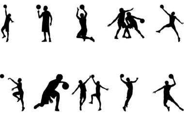 Basketball silhouette vector
