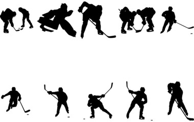 Ice Hockey silhouette vector