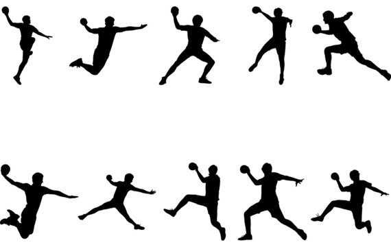 Handball silhouette vector