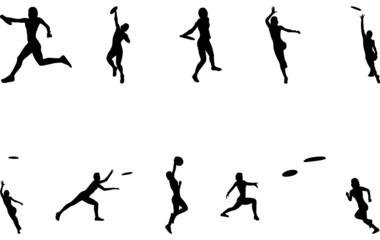 Ultimate Disc silhouette vector