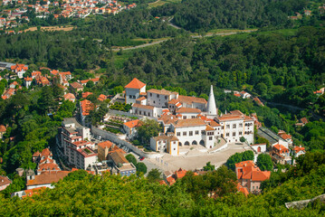 View on Sintra, beautiful Portuguese town surrounded with forest - 28.05.2021