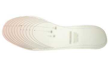 size templates for cut-to-fit insoles of the desired size according to the pattern