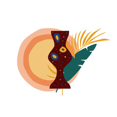 Obraz premium african travel andvacation theme. Traditional ethnic symbol icon pattern background.