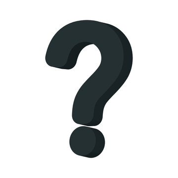
3 D question mark on white background
