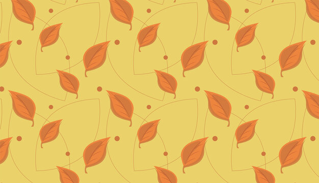 seamless pattern with leaves and spots