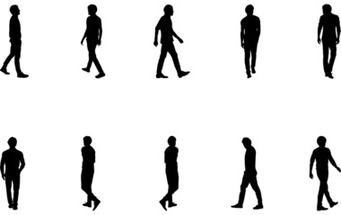 Man Walking Silhouette Vector