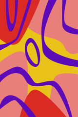 Line stripe ribbon boho minimalist shape abstract pattern