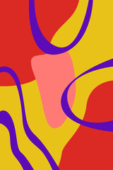 Line stripe ribbon boho minimalist shape abstract pattern