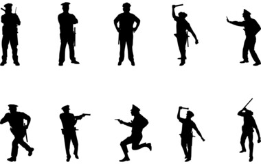 Cop  Silhouette vector cut files