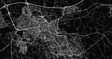 Urban vector city map of Linkoeping, Sweden, Europe