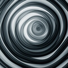 hand-drawn circles spiral with abstract doodle ornament