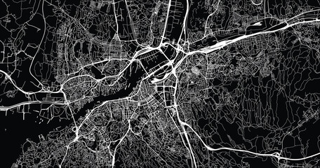 Urban vector city map of Gothenburg, Sweden, Europe - obrazy, fototapety, plakaty