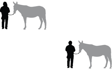Mule show Vector Silhouette